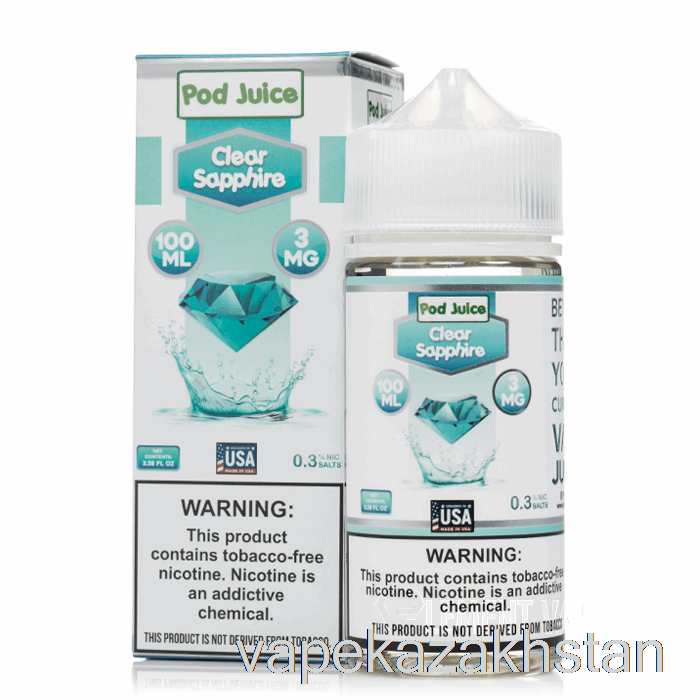 Vape Smoke Clear Sapphire - Pod Juice - 100mL 0mg